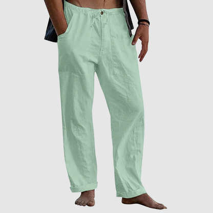 Men's Relaxed Fit Linen Beach Trousers by Adam - Perfect for Summer Adventures!