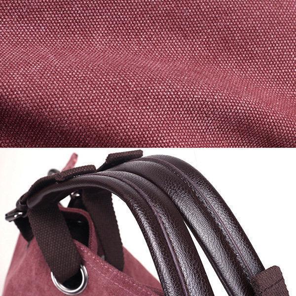 Chic Retro Canvas Large Handbag: Versatile Crossbody Style