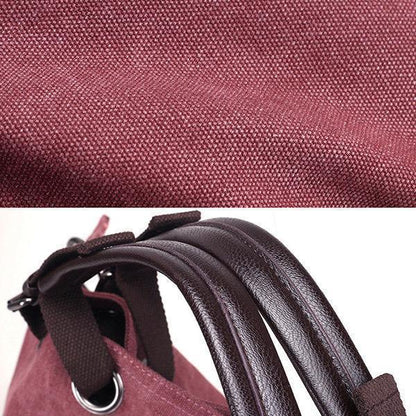 Chic Retro Canvas Large Handbag: Versatile Crossbody Style