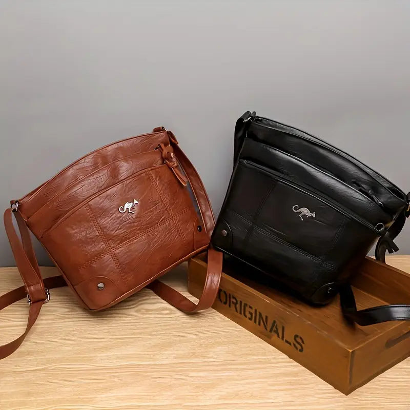 Chic Leather Crossbody Saddle Bag for Stylish Elegance