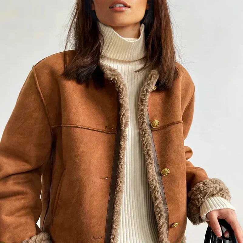 Evelyn | Luxurious Genuine Sheepskin Leather Jacket