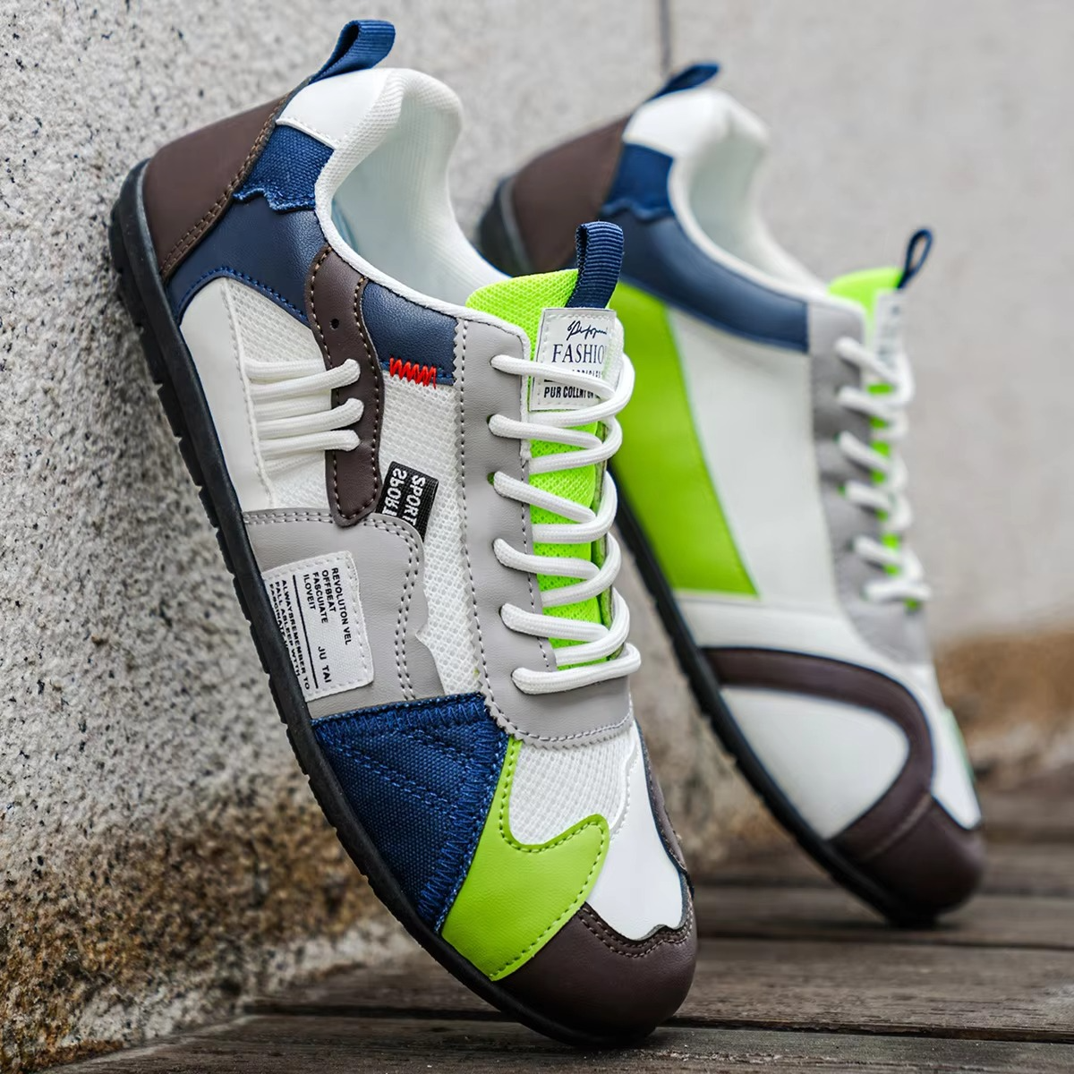 Stridez™ PatchTrail Urban Trek Sneaker – Multi-Color Outdoor Comfort