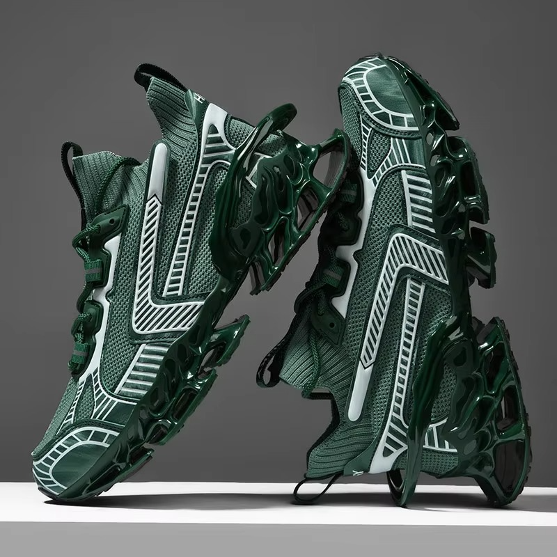Voltech™ HyperFrame High-Cut Tech Sneakers – Futuristic Cushion Running Shoes for Men