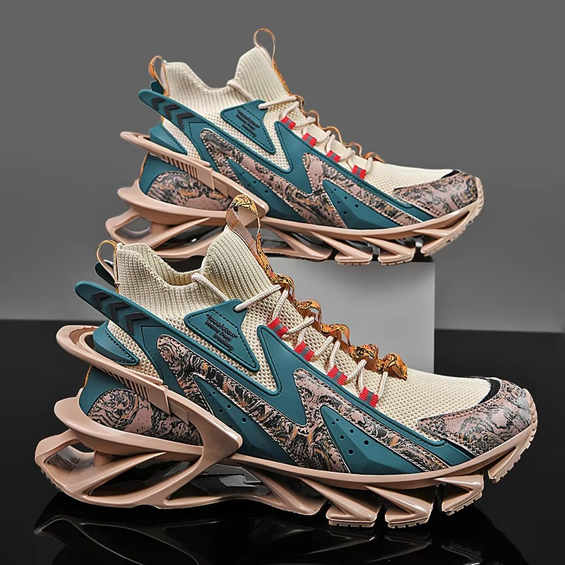 Voltech™ HyperFrame High-Cut Tech Sneakers – Futuristic Cushion Running Shoes for Men