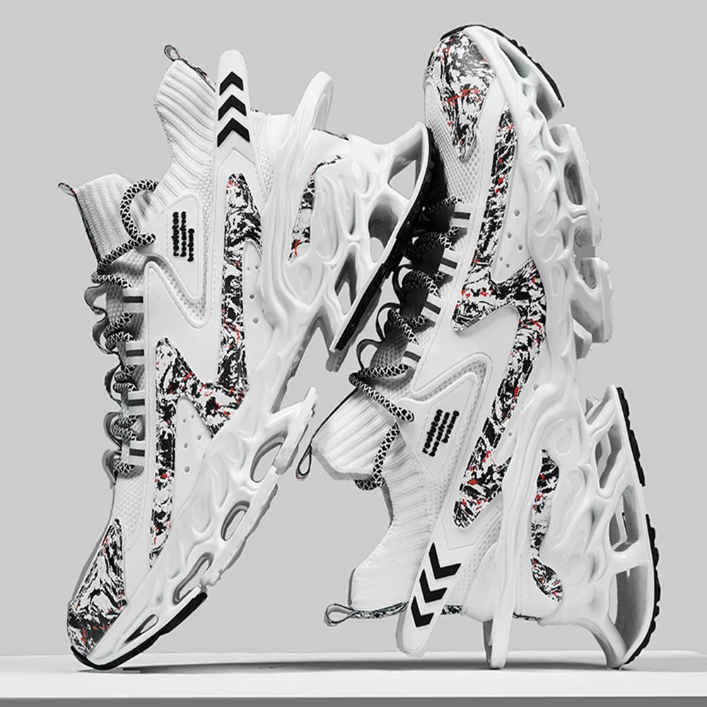 Voltech™ HyperFrame High-Cut Tech Sneakers – Futuristic Cushion Running Shoes for Men
