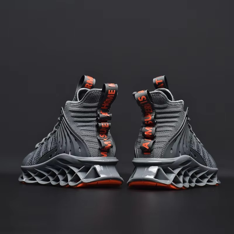 Voltech™ HyperFrame High-Cut Tech Sneakers – Futuristic Cushion Running Shoes for Men