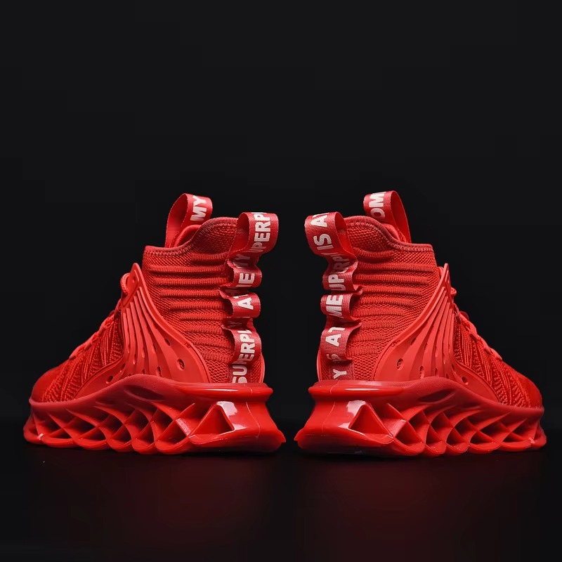 Voltech™ HyperFrame High-Cut Tech Sneakers – Futuristic Cushion Running Shoes for Men