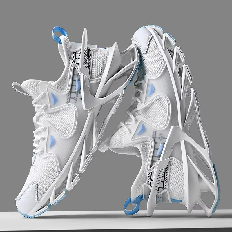 Voltech™ HyperFrame High-Cut Tech Sneakers – Futuristic Cushion Running Shoes for Men