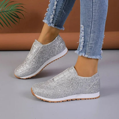 Mabel - Sparkling Slip-On Sneakers with Trendy Contrast Sole