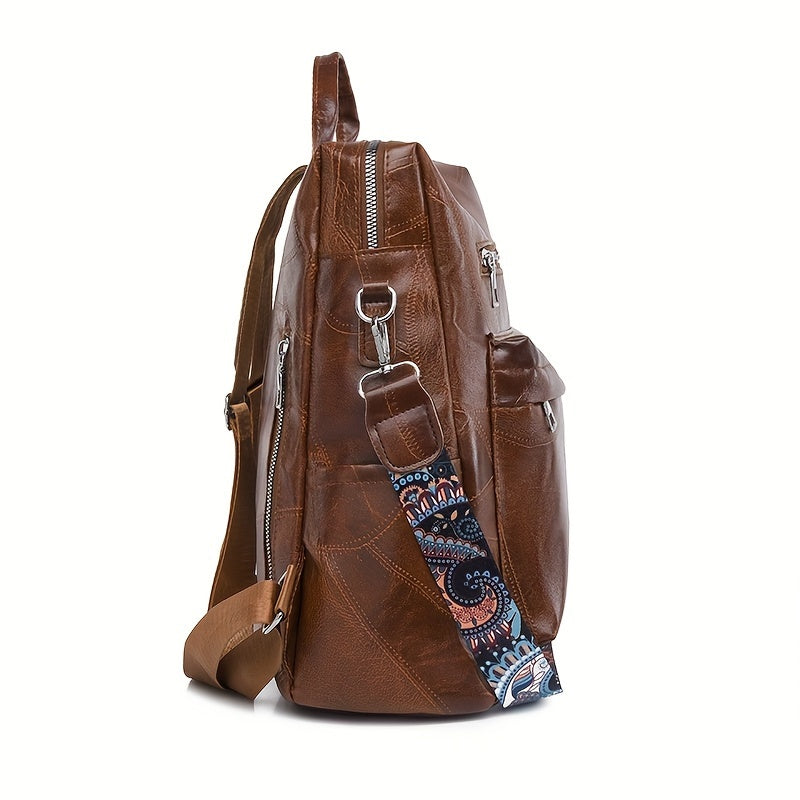 Stylish Convertible Retro Leather Backpack for the Modern Woman