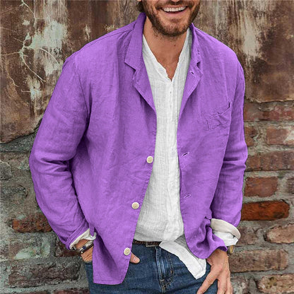 Grant - Relaxed Fit Cotton and Linen Jacket