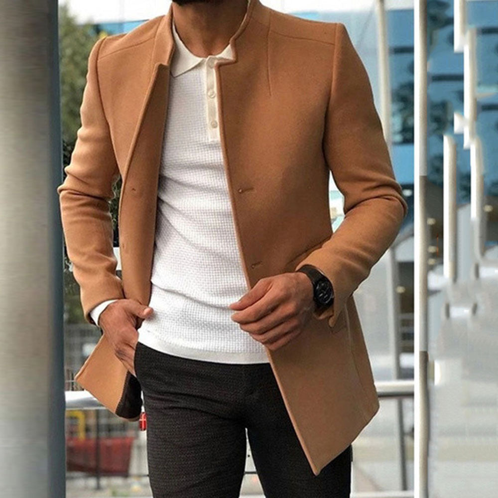 Guillermo - Stylish Solid-Colored Men's Coat