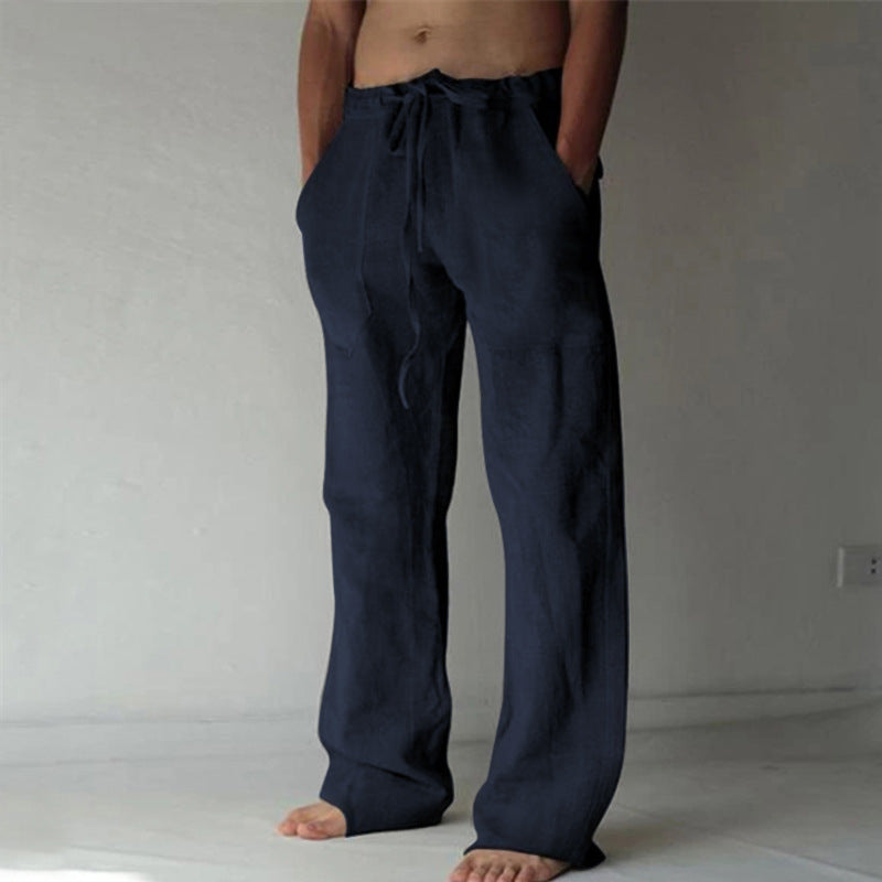 Adrian - Stylish Linen Leisure Trousers for Men in Solid Colors