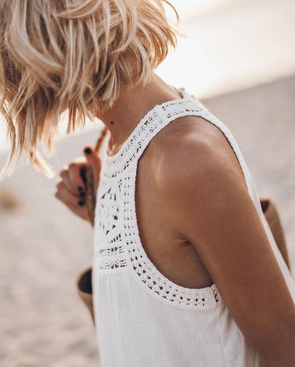 Charming Yana - Crochet Detailing Summer Dress