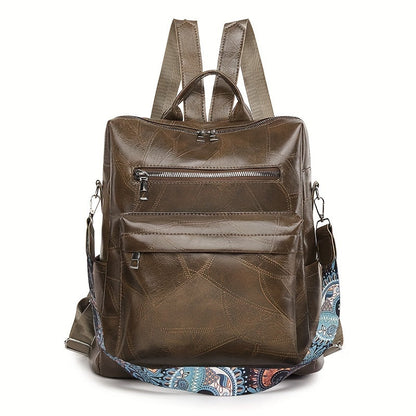 Stylish Convertible Retro Leather Backpack for the Modern Woman