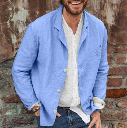 Grant - Relaxed Fit Cotton and Linen Jacket
