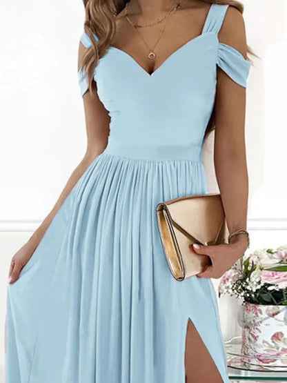 Hilma - Stunning Floral Maxi Dress with V-Neck and Flirty Slit