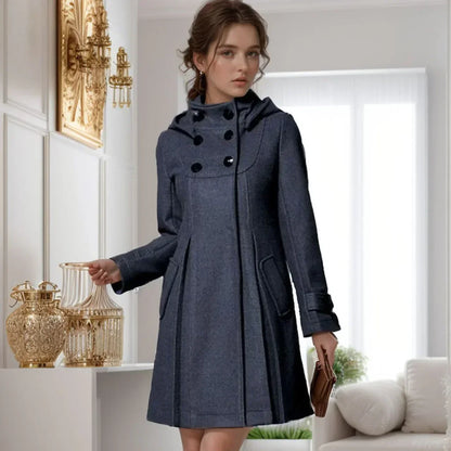 Jeniffer - Chic and Stylish Long Trench Coat for Women
