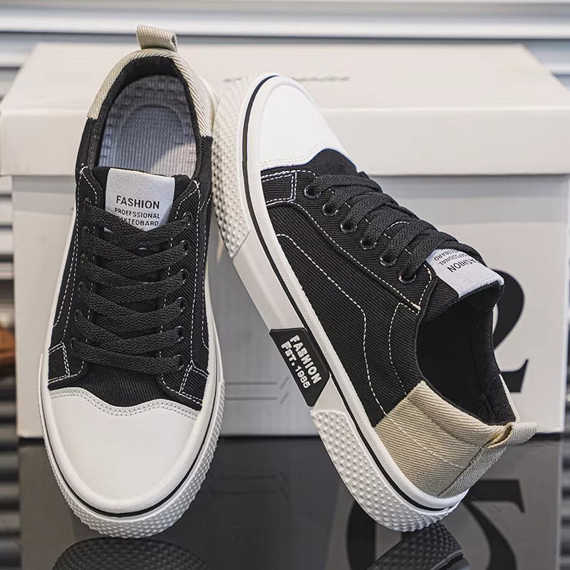 UrbanVine Classic Canvas Skate Sneakers for Men – Retro Vulcanized Casual Shoes