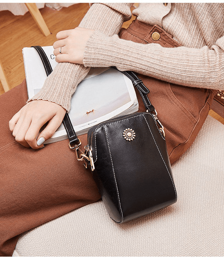 Stylish Petite Leather Shoulder Bag