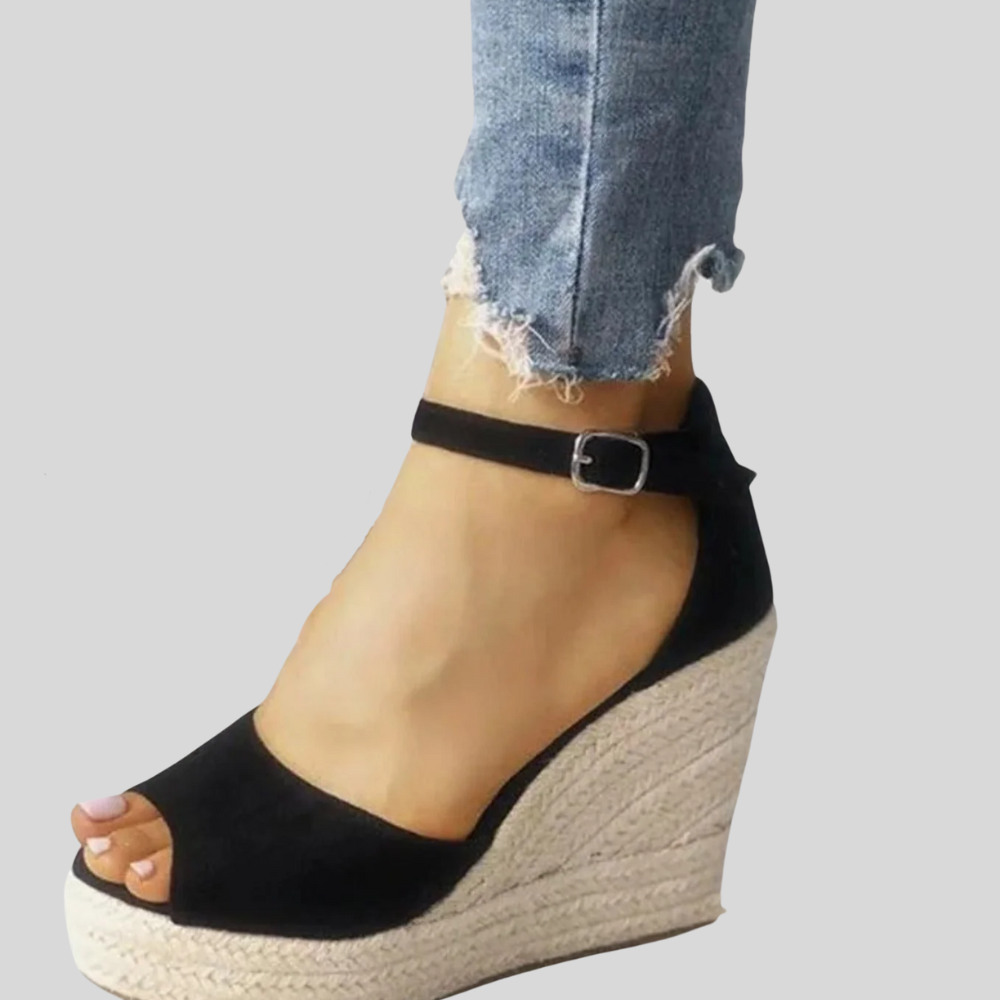 Isabel - Stylish Espadrilles Featuring Chic Rope Fabric Ankle Strap