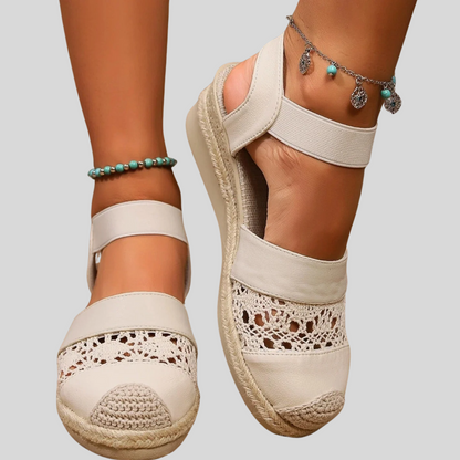 Esmee - Chic Closed-Toe Espadrilles with Stylish Ankle Strap