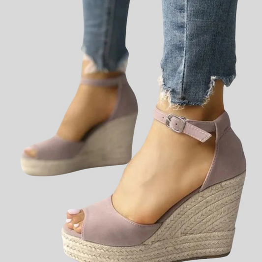 Isabel - Stylish Espadrilles Featuring Chic Rope Fabric Ankle Strap