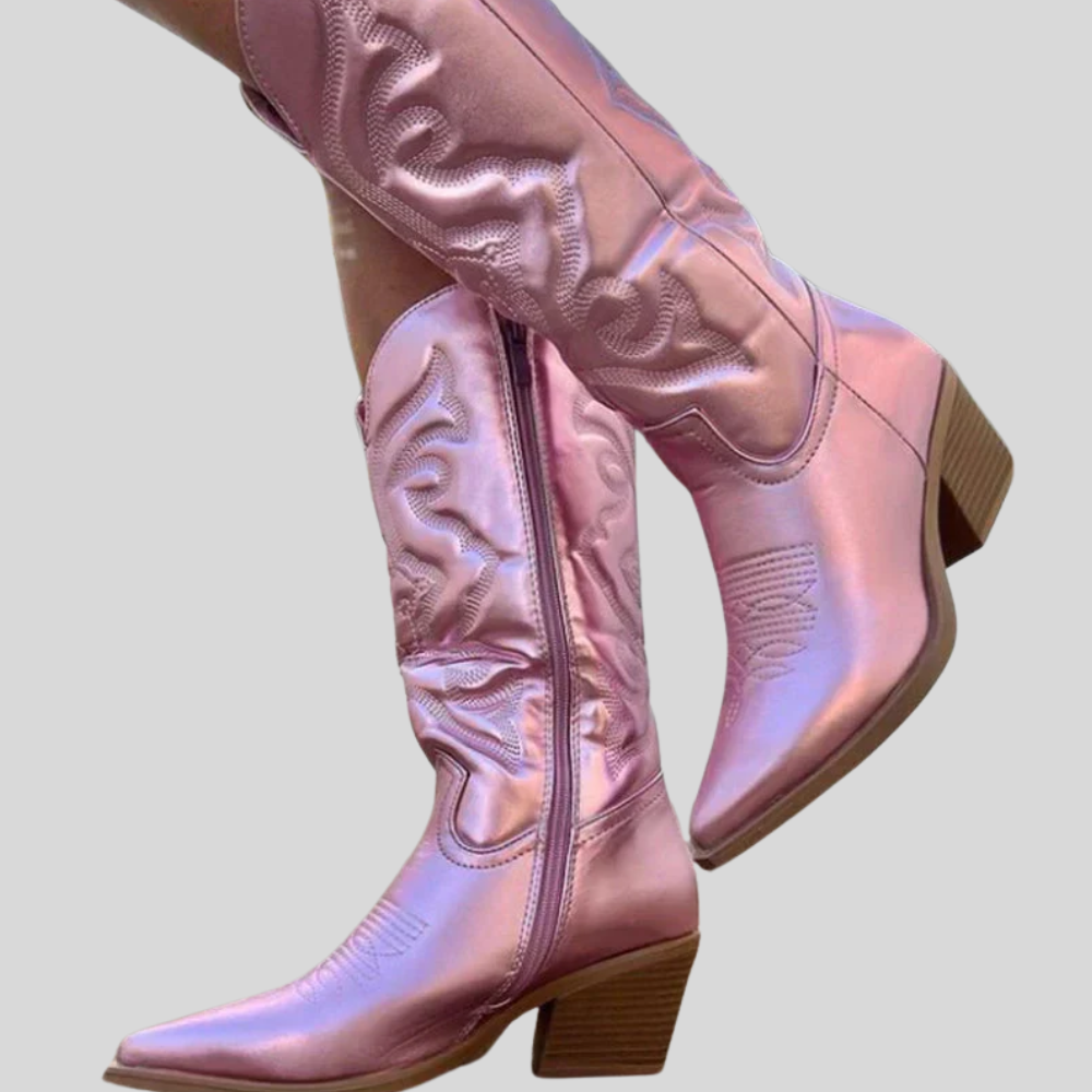 Cait - Stunning Metallic Cowboy Boots for Fashion-Forward Women