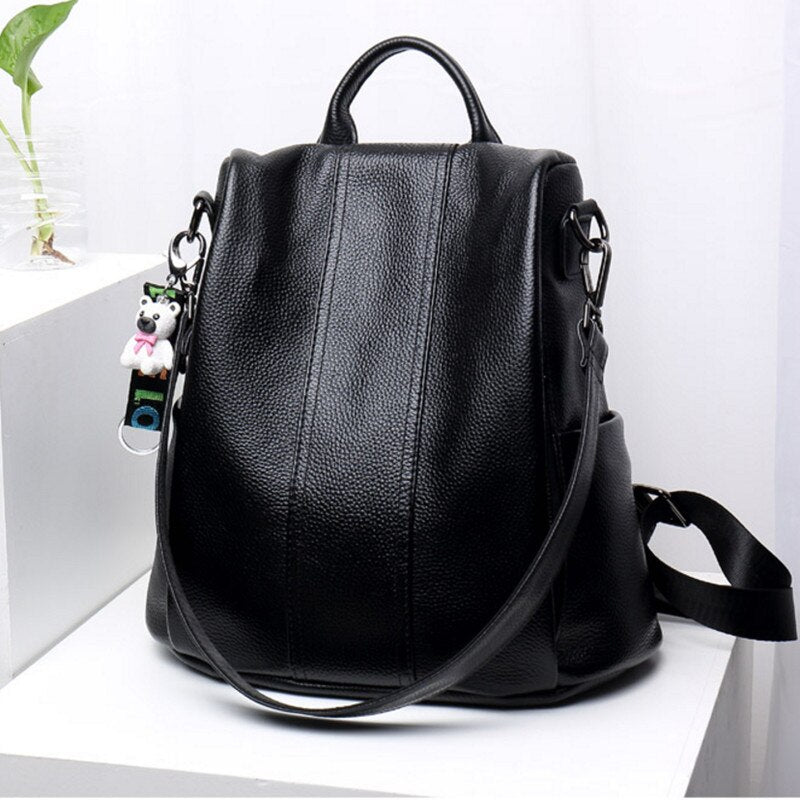 Stylish Anti-Theft Leather Backpack for Ultimate Security