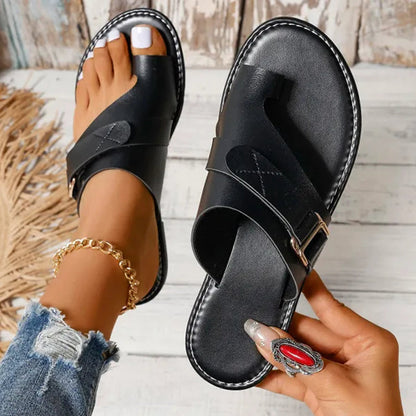 Hayley - Stylish Leather Flip Flops for Ultimate Comfort