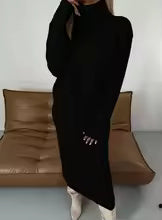 ChicLayer™ - Midi Dress & Turtleneck Sweater 2-Piece Set