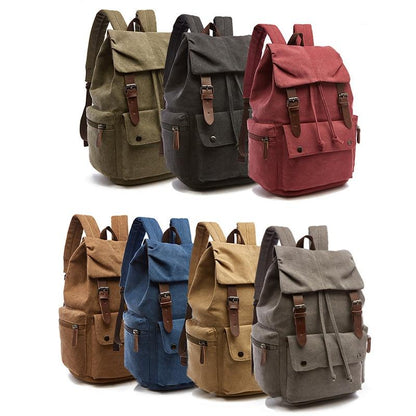 Stylish Oversized Vintage Canvas Backpack